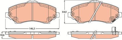 TRW GDB4605 Brake Pad Front Freemont 11-/ Cherokee 01-Wrangler 07-/ Voyager IV 08-/ Caravan IV 08-Journey 07-Nit — Brake Pads