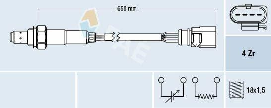 FAE Lambda Sensor 77440 - Compatible with Golf, Jetta, Touran — Oxygen & Air-Fuel