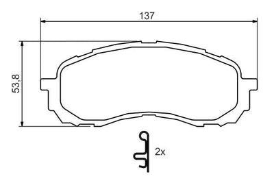 Bosch 0986494373 Brake Pad Brake Front-(Subaru Impreza 00 / 12 1.5) — Brake Pads