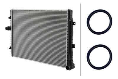Hella 8MK366304-461 Motor Water Radiator Golf V 03 > 1.4 FSI 1.6 FSI 1.6 16V 2.0 FSI Golf VI 08 > 1.6 16V — Radiators & Fans