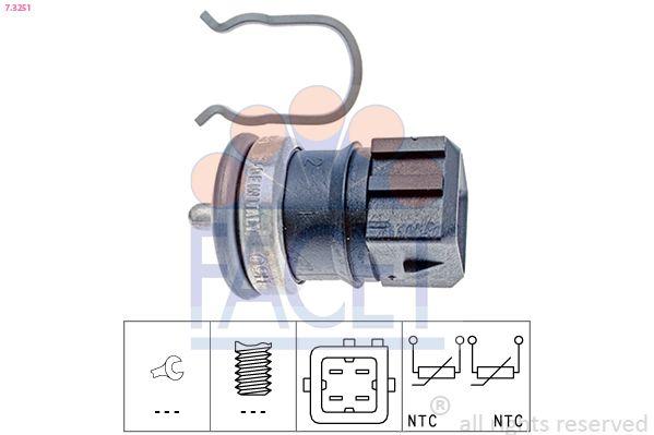 Facet 7.3251 Coolant Temperature Sender Duster Logan Sandero Clio II III Fluence Scenic II Laguna II Megane II Thalia 1.5Dci