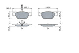 BOSCH Brake Pad Set 0986494004 - Low-Metallic Material for Bravo & Marea — Brake Pads
