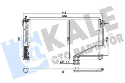 Kale 387800 A/C Condenser Mercedes C-Series W203/S203/CL203/CLK C209/A209 00-10 — Condensers & Evaporators