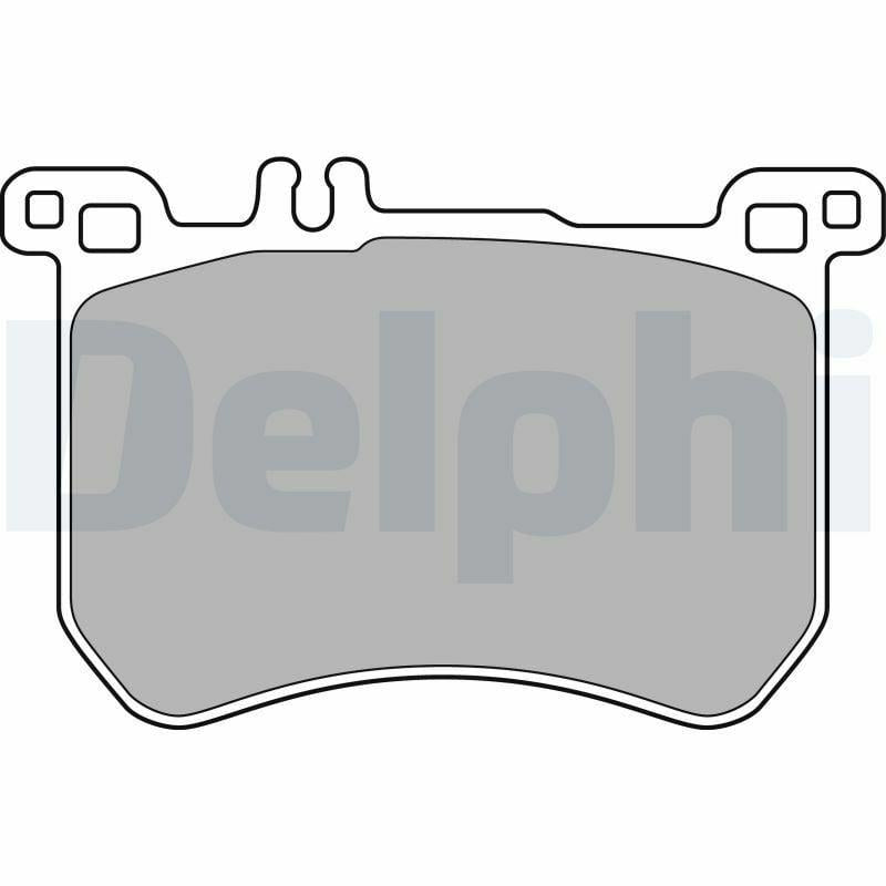 Delphi LP2507 Front Brake Pads - Low-Metallic Anti-Squeal Design for W222 Series