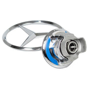 mercedes-benz-w203-hood-emblem-original, front-view-mercedes-benz-emblem Mercedes-Benz W203 Hood Emblem - Complete Original Star Badge Mercedes-Benz W203 Hood Emblem mercedes-benz, w203-emblem, hood-badge, original-emblem, car-accessories, car-parts, genuine-part, automotive, star-badge, ai-generated