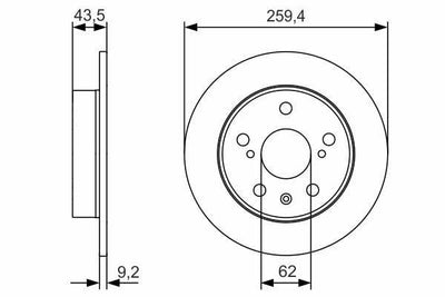 BOSCH 0986479C44 Brake Discs - Vitara and SX4 — Brake Rotors & Drums