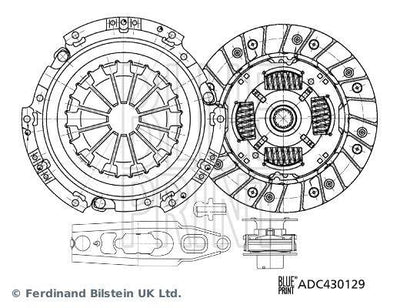 Blue Print ADC430129 Clutch Set Colt 1.3-1.5 04-12, Smart 1.3-1.5 — Clutch & Flywheel