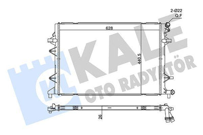 Kale 356340 Radiator Golf VI Jetta Caddy Passat Yeti Beetle Scirocco 2.0 TDI 10- — Radiators & Fans