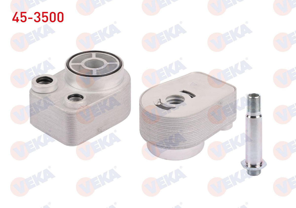 Veka 45-3500 Oil Cooler Single with Gasket Fluence 1.5 dCi 2009-2012 / Megane II-III-IV 1.5 dCi 2002-2016-/ Kang — Oil System