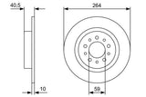 BOSCH Rear Brake Disc Set - Compatible with Egea — Brake Rotors & Drums