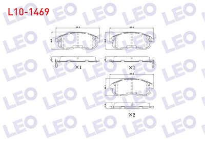 LEO L10-1469 Brake Pad Front with Wear Indicator Cable Drilled Nissan Juke 1.5 dCi 2010-/ Juke 1.6 DiG-T 2010-/ — Brake Pads