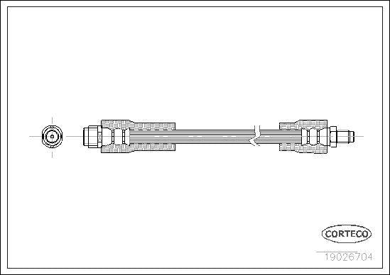 Corteco 19026704 Brake Hose Front A-Class W168 E-Class W210 — Brake Hydraulics