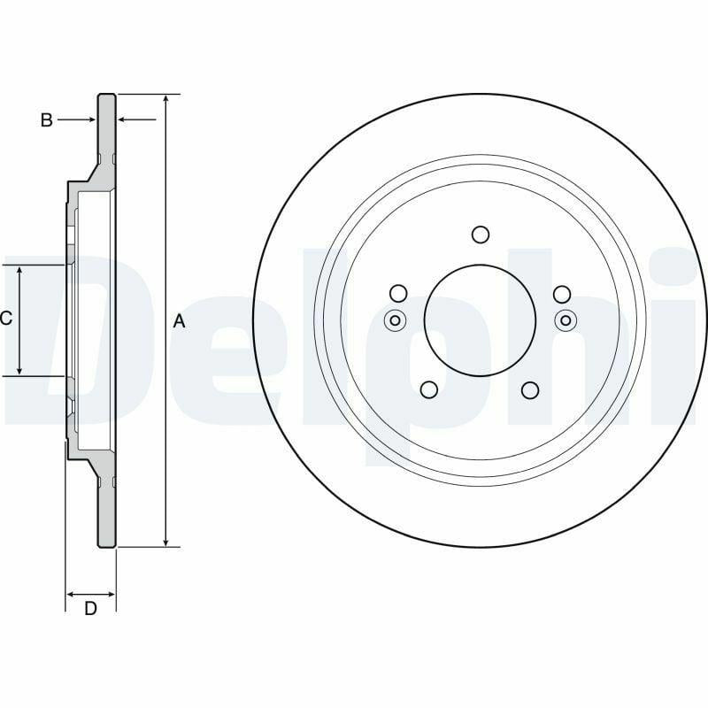 Delphi Disc Brake BG4932C - Coated for 16 Tucson & Sportage — Brake Rotors & Drums