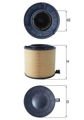 MAHLE LX4406 Air Filter - Compatible with Audi A4 A5 Q5 2.0 TFSI — Air & Cabin Filters