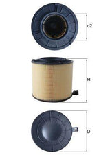 MAHLE LX4406 Air Filter - Compatible with Audi A4 A5 Q5 2.0 TFSI — Air & Cabin Filters