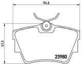 BREMBO P59041 - Rear Brake Pads for Renault Traffic II & III, Vivaro Talento