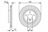BOSCH Brake Disc Set 14-2 Series F45-F46 - 2 Piece Set — Brake Rotors & Drums