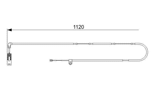 Bosch 1987473010 Rear Brake Pad Warning Cable Range Rover 02-07 780 mm — Brake Pads