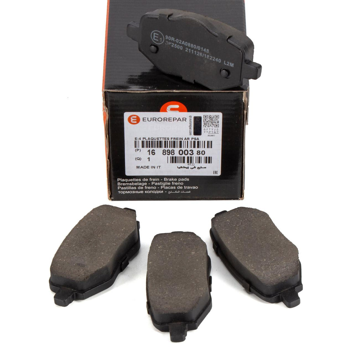 Eurorepar 1689800380 Peugeot 2008 2020 Rear Brake Pad Set 208 2008 Corsa F Mokka II C4 III — Brake Pads