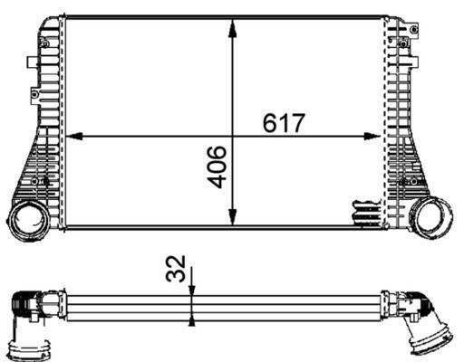 mahle ci83000p turbo intercooler front view, mahle ci83000p turbo intercooler technical specifications MAHLE Turbo Intercooler CI83000P - High Performance Cooling for 04 Golf, Jetta, A3 2.0 TDI, Caddy 1.9 TDI | 617mm Length MAHLE CI83000P Turbo Intercooler for Cars turbo-intercooler, mahle, car-parts, vw-audi, performance-parts, vehicle-cooling, engine-upgrade, mechanics, car-owners, ai-generated