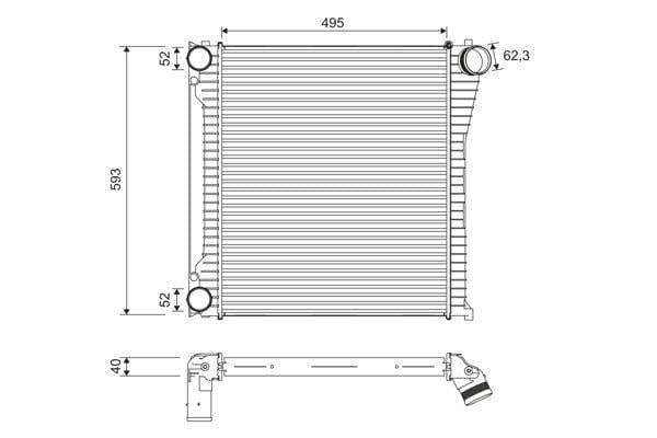 VALEO Turbo Radiator - Compatible with Land Rover Range Rover III 4.4 D (2010-2012) — Radiators & Fans