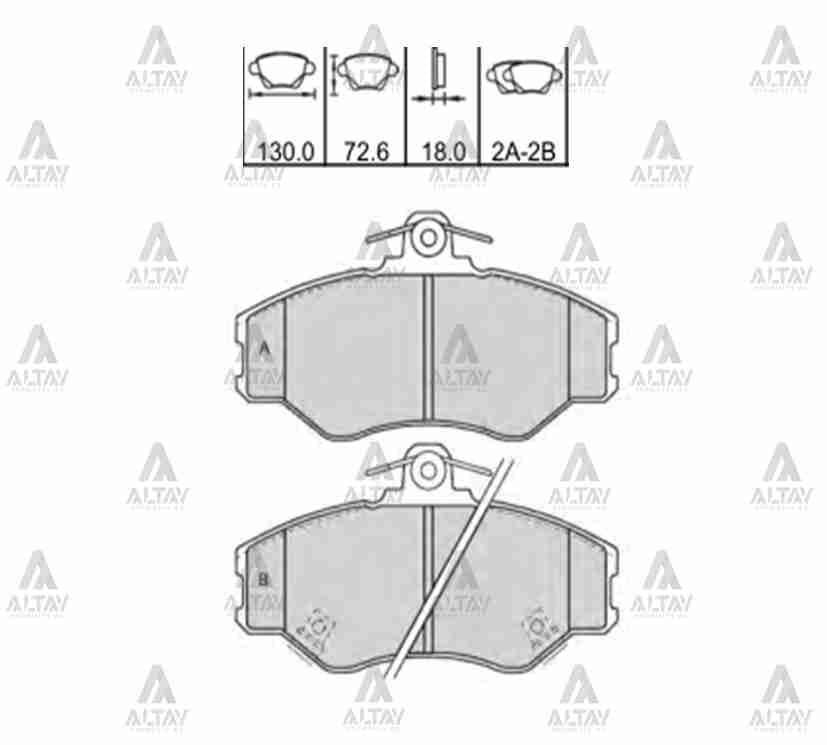 MAHER 00200 Brake Pad H-100 94-06 Minibus /Van 94-05 Front — Brake Pads