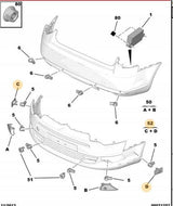 Yansanayi Citroen C5 Front Bumper Bracket - Set of 2 Brackets for 2008-2015 Models — Yan Sanayi, Reinforcements & Brackets