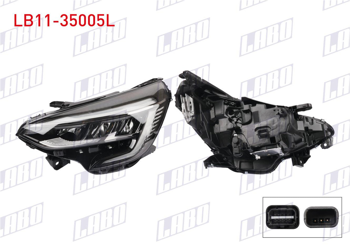 LABO LB11-35005L Headlight Left Chrome Inner Renault Clio V 2021 — Headlights