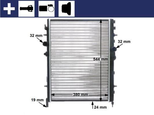 Mahle CR515000S Su Radiator Peugeot 206 / 307 / Partner / Citroen Berlingo / Xsara Picasso 1.4-1.6 98-11 + — Radiators & Fans