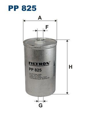Filtron PP825 Fuel Filter (Gasoline) Golf II Jetta II Toledo I A80 A90 A100 A6 Scirocco 1.6 1.8 2.0 2,2,3 79-96