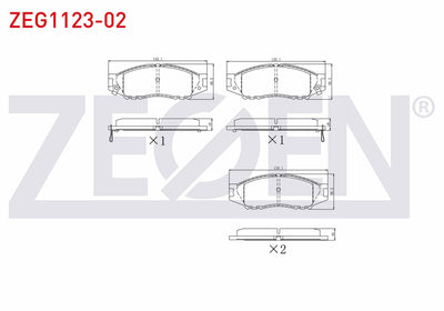 Zegen ZEG1123-02 Brake Pad Front with Wear Indicator Nissan Almera II (N16) 1.5 dCi 2000-2007 — Brake Pads