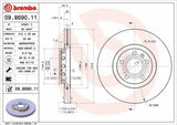 BREMBO 09.8690.11 Inner Ventilated Brake Discs - 2-Pack — Brake Rotors & Drums