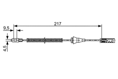 Bosch 1987482461 Brake Cable (Opel Corsa C 1.2 Twınport 04-09 /1.4 1.7Cdti 03-09) — Brake Cables & Hardware