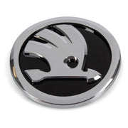 skoda fabia original front emblem, front view of skoda fabia emblem, skoda emblem for fabia 2015 model Skoda Original Front Emblem for Fabia 2015 Model and Later | Authentic Quality Skoda Fabia Original Front Emblem 2015+ skoda, fabia, original-emblem, car-accessory, car-emblem, authentic, 2015-and-up, automotive, replacement-part, ai-generated