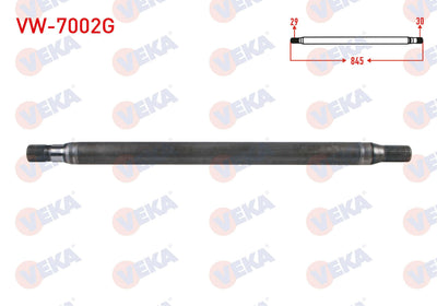 Veka VW-7002G Axle Shaft Rear Left Thick Reinforced 29X30 Length 845mm Volkswagen Crafter 30-35 (2 — Axles, CV Joints & Boots