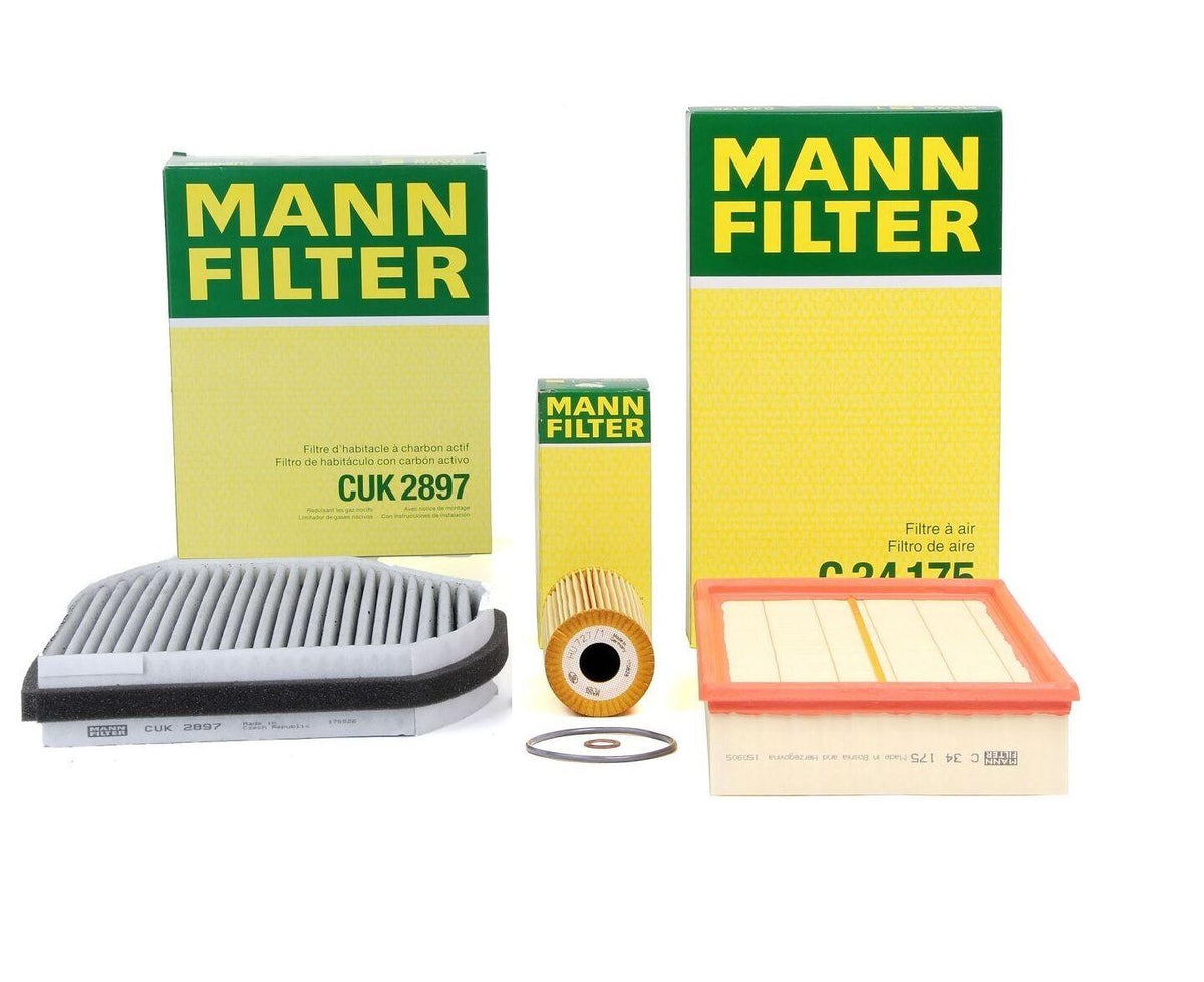 Mann Mercedes W210 Body E200 Scheduled Service Filter Set Manual A/C — Maintenance & Service Kits