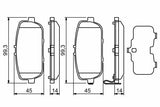 BOSCH 0986494190 - High-Performance Rear Brake Pads for Mazda MX5 (1.8, 2.0) & Fiat 124 Spider (1.4)