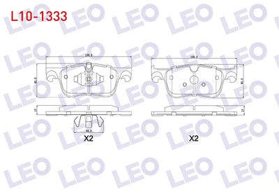 LEO L10-1333 Brake Pad Front Citroen C4 Picasso II 1.6 HDi 2013-/ C4 Picasso II 1.6 VTI 2013 — Brake Pads