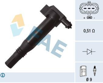 FAE 80273 Ignition Coil Opel Corsa F/Crossland X, Peugeot 2008/301/208, Citroen C-Elysee/C3 III — Coils & Plugs