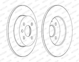 FERODO DDF1313C - Rear Disc Brake for Astra, Meriva, and Combo — Brake Rotors & Drums