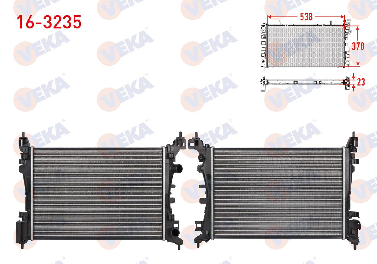 Veka 16-3235 Su Radiator Mechanical Opel Corsa D 1.4 (Xep) M-T 2006-2014 — Radiators & Fans