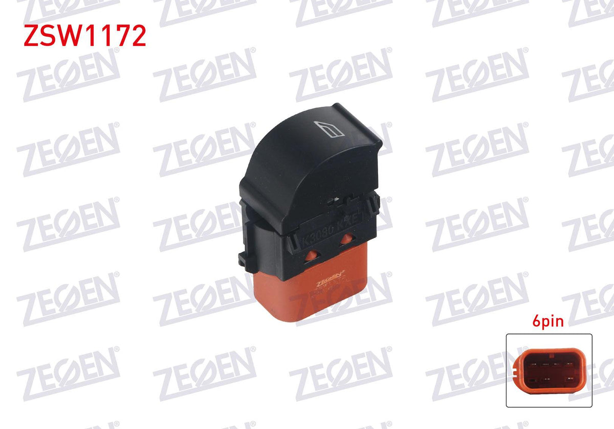 Zegen ZSW1172 Glass Release Switch Single 6 Pin Ford Focus III-C-Max II-Connect 2010