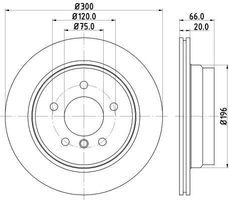 Hella 8DD355117-831 *2 Brake Disc Rear BMW E87 E90 E84 — Brake Rotors & Drums