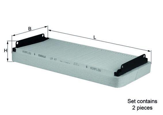 Mahle LA47-S Cabin Air Filter W202-210-220 Bm 95-06