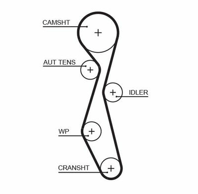 Gates 5633XS Timing Belt 1124 mm — Belts