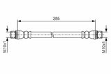 BOSCH 1987481A12 Rear Brake Hose for 13-Clio and Symbol-Duster — Brake Hydraulics