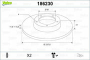 valeo 186230 front brake disc, high-quality brake disc installed on vehicle, valeo front brake disc specifications VALEO 186230 Front Brake Disc 11 mm - Durable Design for Mechanics and Vehicle Owners VALEO 186230 Front Brake Disc - Durable & Reliable | 11 mm valeo, brake-disc, automotive-parts, front-brake-disc, car-parts, vehicle-braking, mechanics-tools, braking-system, ai-generated, durable-parts