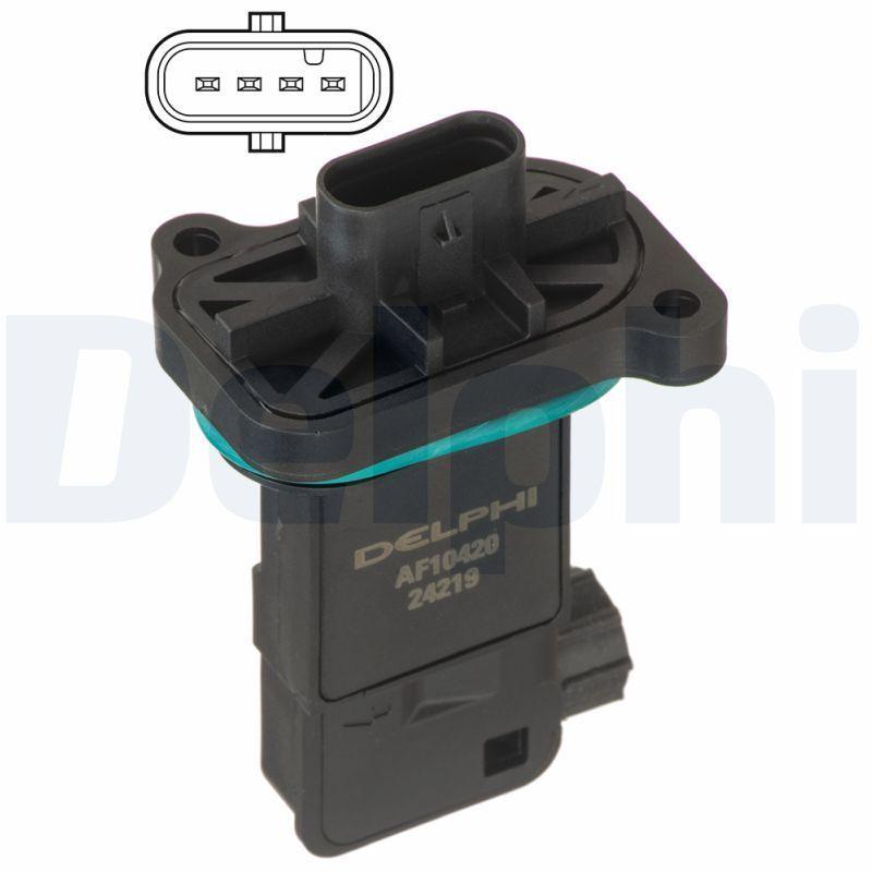 delphi air flow meter af10420-12b1, delphi air flow meter showing technical specifications Delphi AF10420-12B1 | Air Flow Meter for F-Series Vehicles - Ideal for Car Owners & Mechanics | 12V Delphi Air Flow Meter AF10420-12B1 - Durable Performance delphi, air-flow-meter, car-parts, automotive-accessories, vehicle-repair, car-owners, mechanics, air-volume-measurer, auto-maintenance, ai-generated