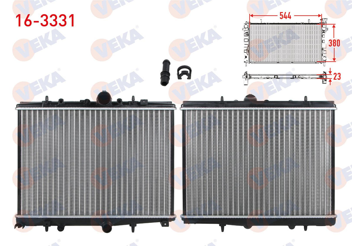 Veka 16-3331 Su Radiator Mechanical Peugeot 406 (8B) 2.0 HDi M-T Ac + /-1995-2004 — Radiators & Fans