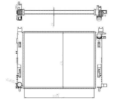 MGA 80437 Water Radiator Mechanical Captur Clio IV Dokker Duster Lodgy Mcv II Sandero II Symbol II 513×414 — Radiators & Fans